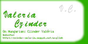 valeria czinder business card